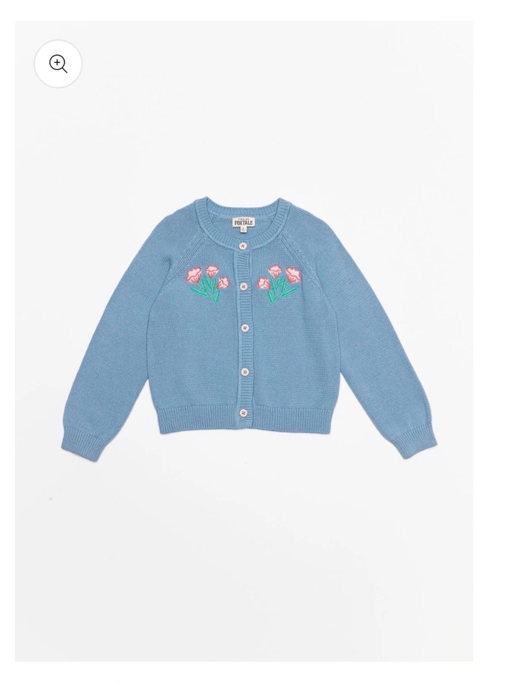 Finding Foxtale Rosebud Bouquet Cardigan Cornflower NWT Girls